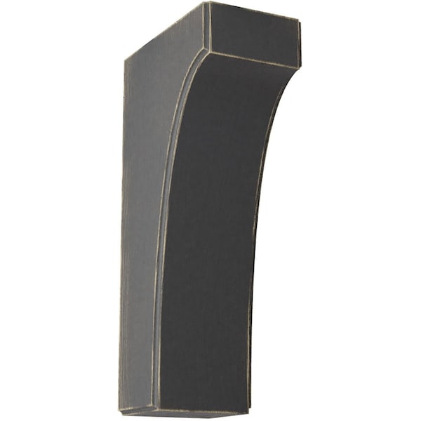 Ekena Millwork 3 1/2"W x 6"D x 12"H Clarksville Wood Vintage Decor Bracket, Black BKTWD04X06X12CVBL - main